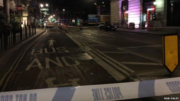 Scene of the crash in Vernon Place