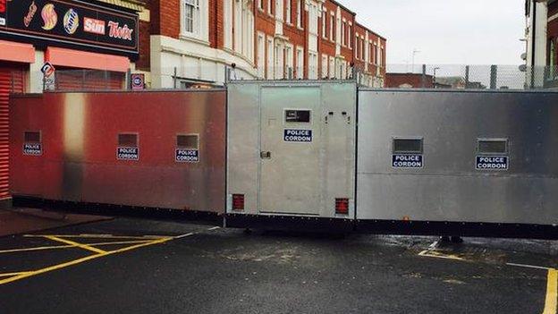 Police cordon in Dudley