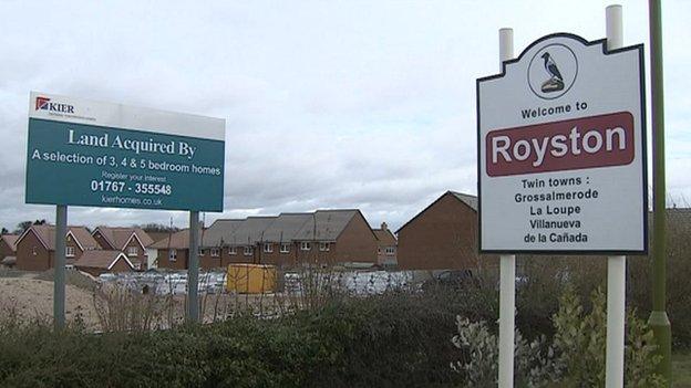 Housing development in Royston