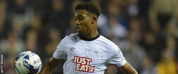 Jordon Ibe in action for Derby