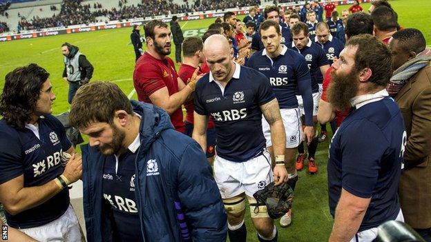 Scotland and France players