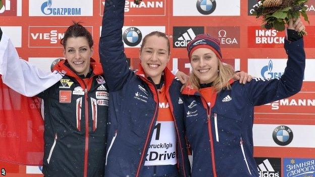 Janine Flock, Lizzy Yarnold, Rose McGrandle