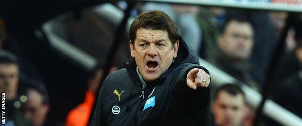 Newcastle United head coach John Carver