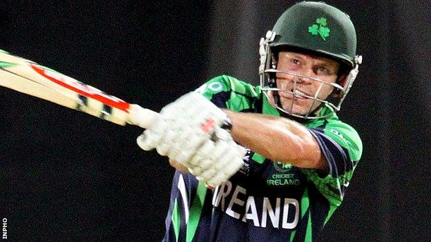 Ed Joyce in action for Ireland