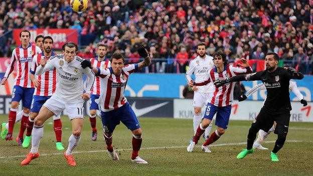 Gareth Bale in action for Real Madrid vs Atletico