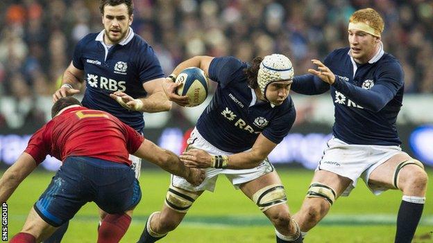 Scotland flanker Blair Cowan was "causing chaos", according to former international Mike Blair