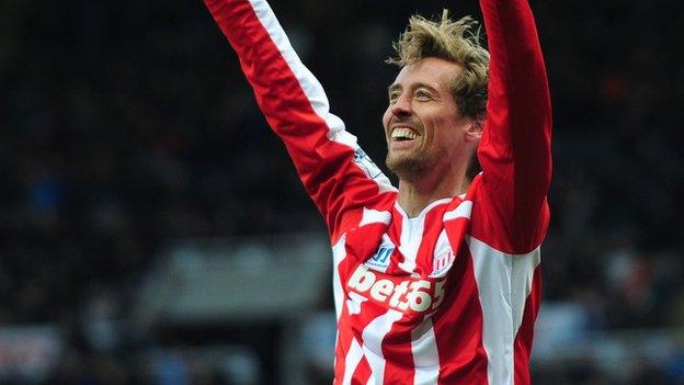 Stoke striker Peter Crouch