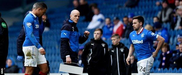 On-loan defender Remie Streete hobbled off injured before half-time.