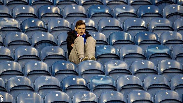 Rangers fans were left dejected by another cup defeat to Raith Rovers.