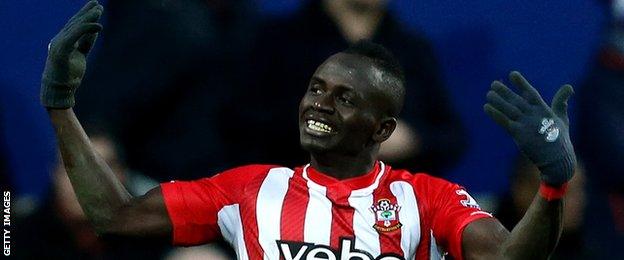 Southampton forward Sadio Mane