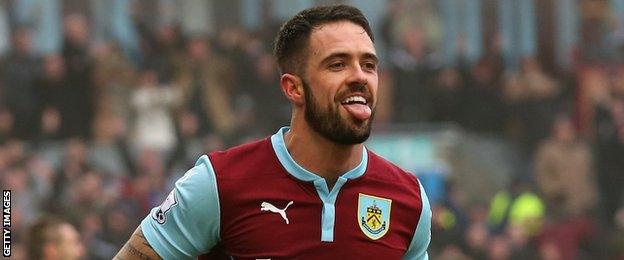 Burnley forward Danny Ings