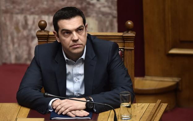 Alexis Tsipras in the Greek parliament, 8 February 2015