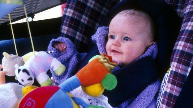 Baby in a car seat