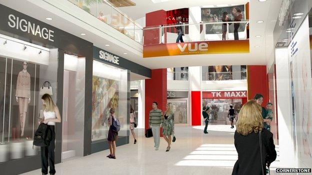 Artists impression of new cinema complex at Ipswich Buttermarket