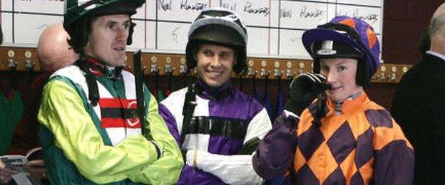 Ap McCoy, Richard Johnson and Nina Carberry