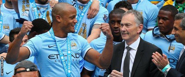 Vincent Kompany and Richard Scudamore