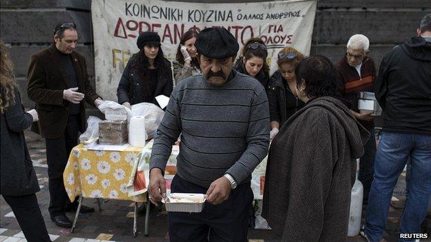 Soup kitchen in Athens. 20 Jan 2015