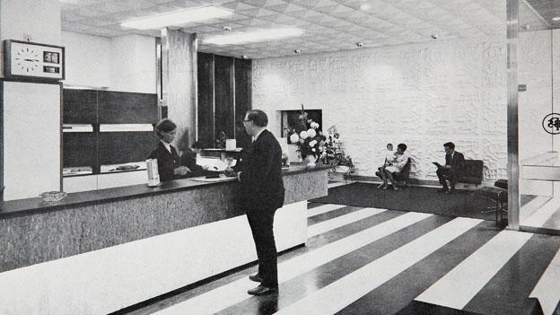 Inside the head office in the 1970s