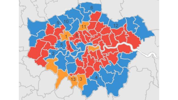 Map of constituencies