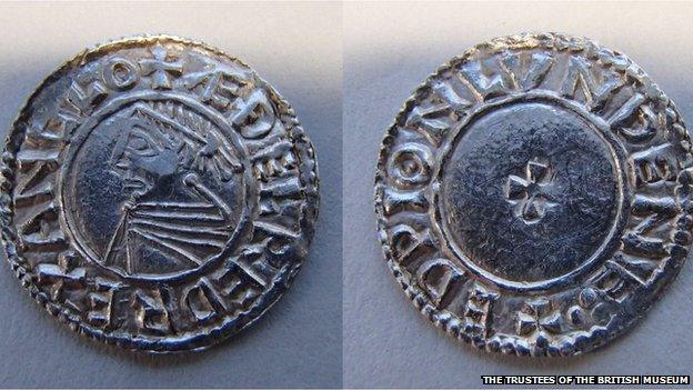 Silver penny of Ethelred