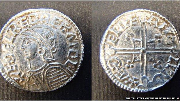 Silver penny of Ethelred