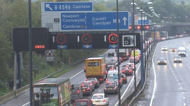 M4 motorway near Newport