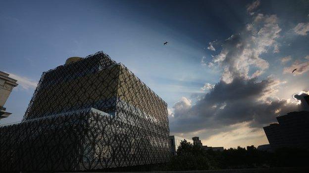 The Library of Birmingham at sunset