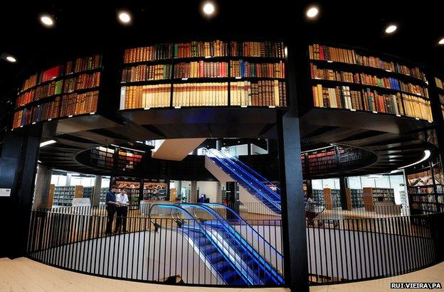 The book rotunda at the library