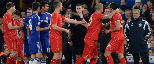 Aftermath of Diego Costa's stamp on Liverpool's Emre Can