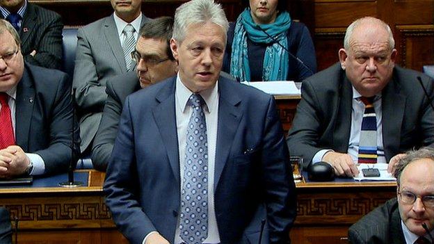 Peter Robinson during debate