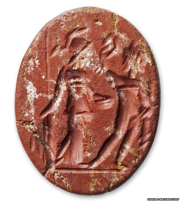 A red jasper intaglio