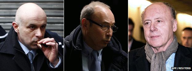 David Roquet (L), Jean-Christophe Lagarde (C) Rene Kojfer (R)