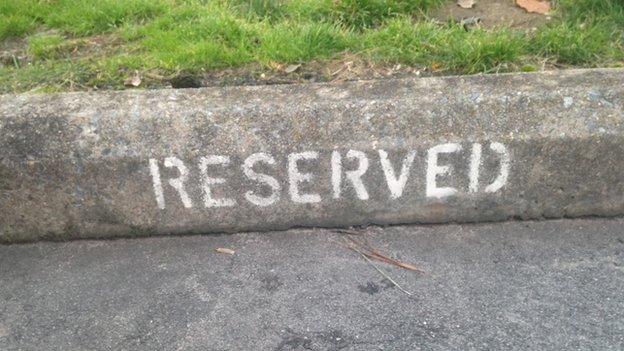 reserved parking spot