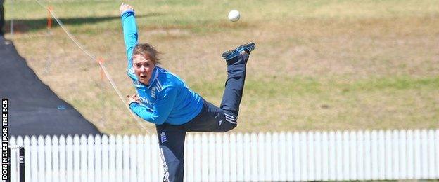 England spinner Rebecca Grundy