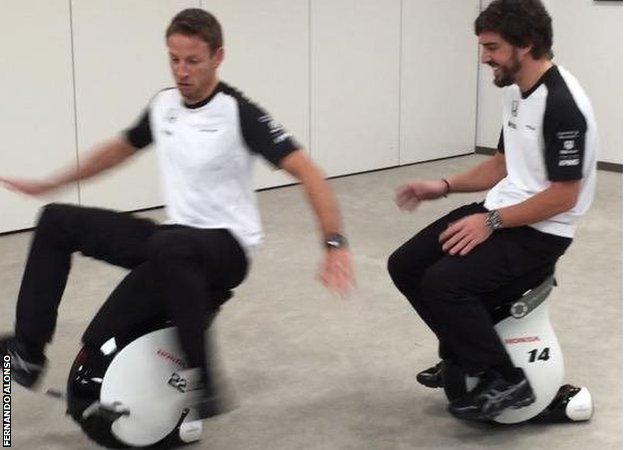 Jenson Button and Fernando Alonso