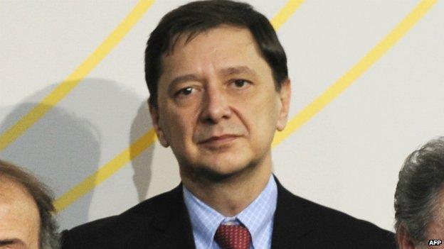 Bogdan Mazuru at a meeting when he was Romania's European Affairs Minister on 13 January 2010