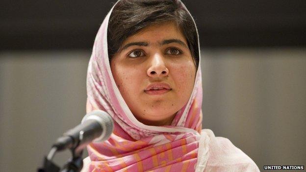 Malala Yousafzai, pictured in 2013