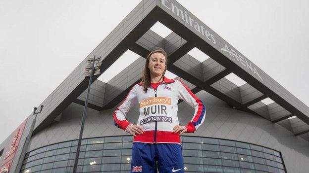 Laura Muir at the Emirates Arena