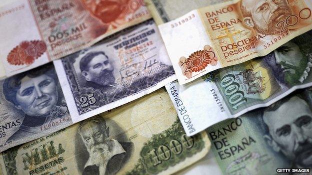 Peseta notes