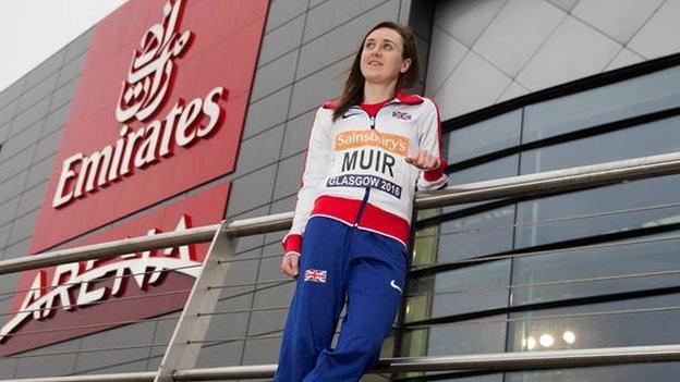 Laura Muir at the Emirates Arena