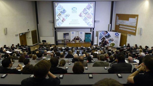 lecture theatre at nicola sturgeon speech