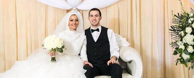 Deah Barakat with bride Yusor Mohammad Abu-Salha