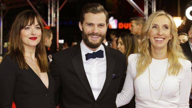 Dakota Johnson, Jamie Dornan and Sam Taylor-Johnson