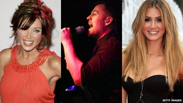 Dannii Minogue, Darren Hayes and Delta Goodrem