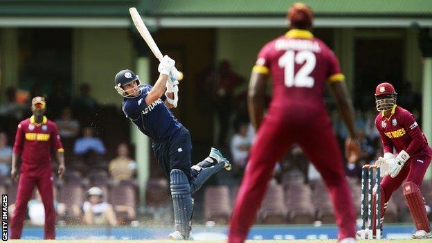 West Indies beat Scotland by three runs