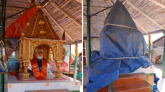 Modi statue in Gujarat, before and after