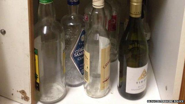 Neglect case, Gloucester: Bottles of spirit found at flat