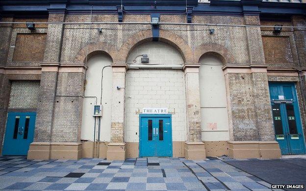 The entrance to the old theatre