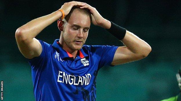 England bowler Stuart Broad