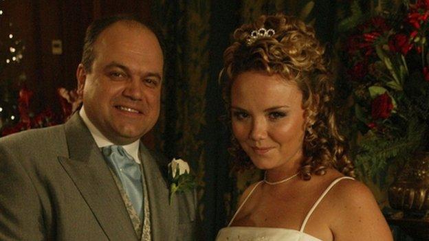 Barry Evans and Janine Butcher